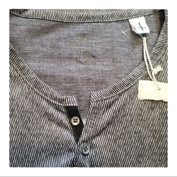 CON.STRUCT Denim Texture Performance Stretch Short Sleeve Henley Size M - Picture 6 of 6